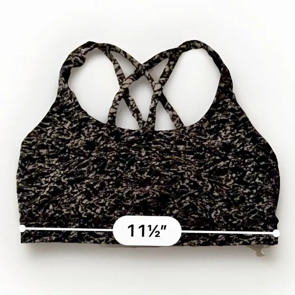 Lululemon White Black Geometric Sports Bra Wireless Women's Size XS - Image 4
