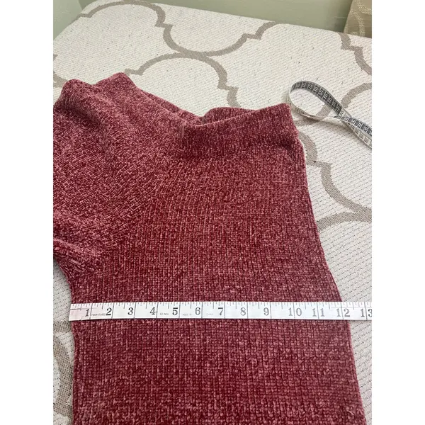 Lulus Comfy Cutie Rusty Rose Chenille Wide Leg Pull On Sweater Pants, Size Small - Image 10