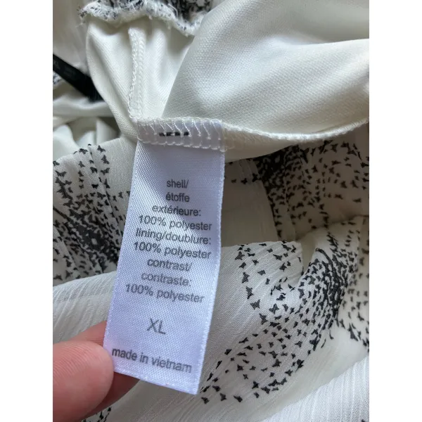 Maurices Skirt Butterfly White Black XL - Image 4