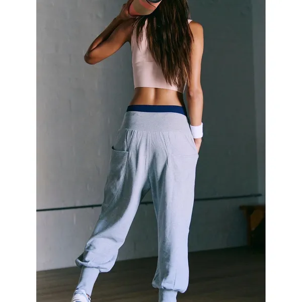 NWT FREE PEOPLE |‎ FP Movement Day Off Pants Joggers Heather Grey Sz L - Image 4