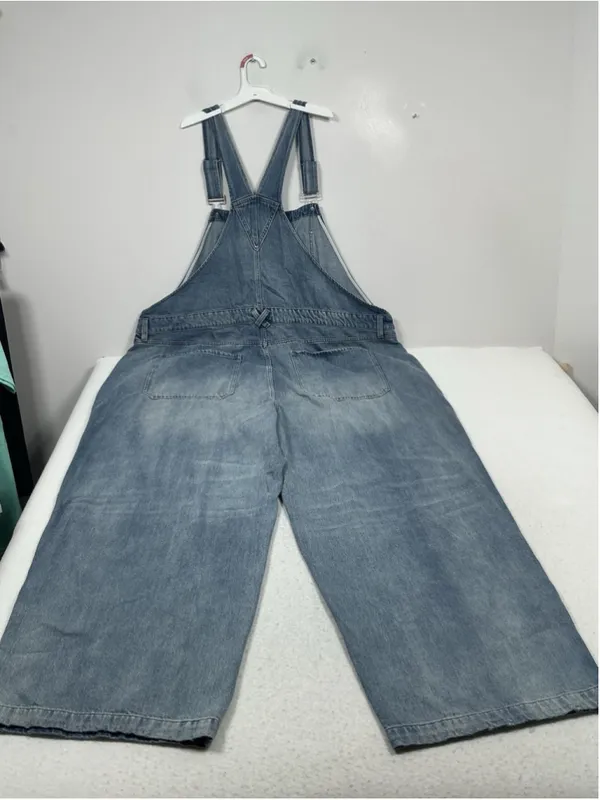Wild Fable Womens Blue Denim Overall One-Piece 4X Plus Adjustable Pockets - Image 2