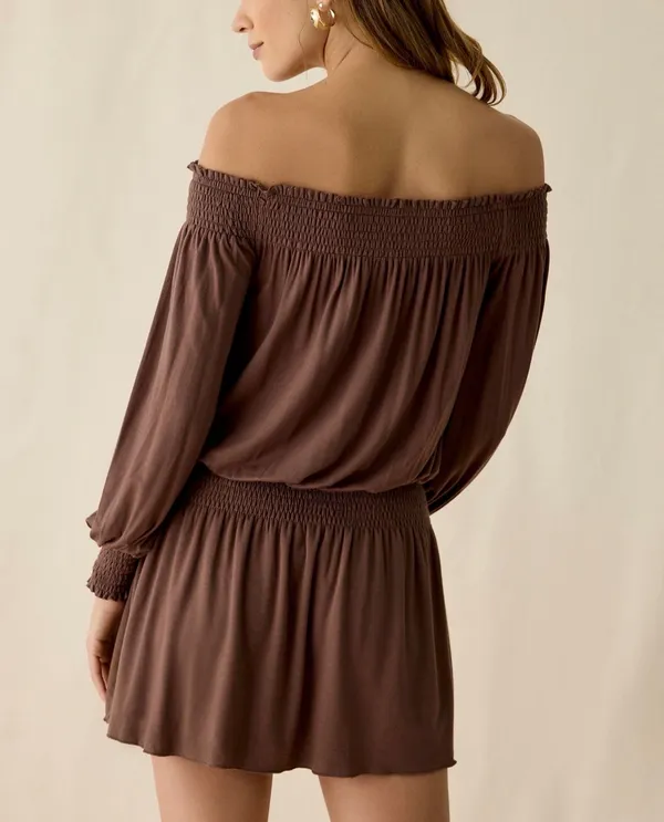 Urban Outfitters Off-The-Shoulder Long Sleeve Mini Dress - Image 2