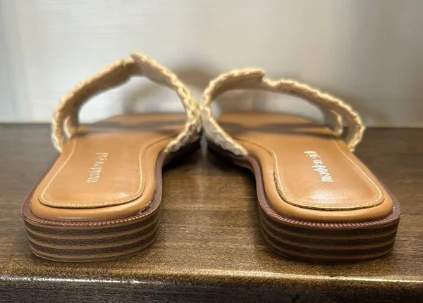 Slides Sandals Size 9 Ivory Cream Color - Image 3
