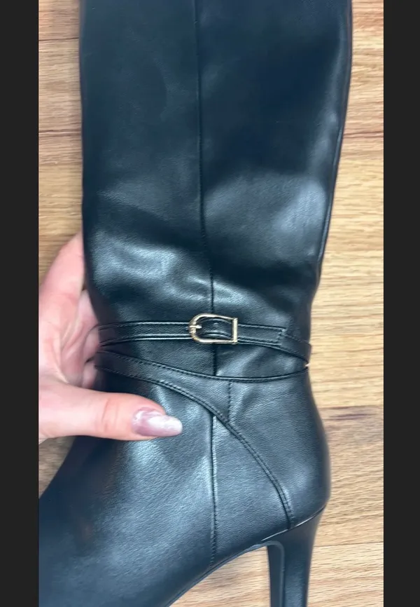 Black Knee High Boots - Image 2
