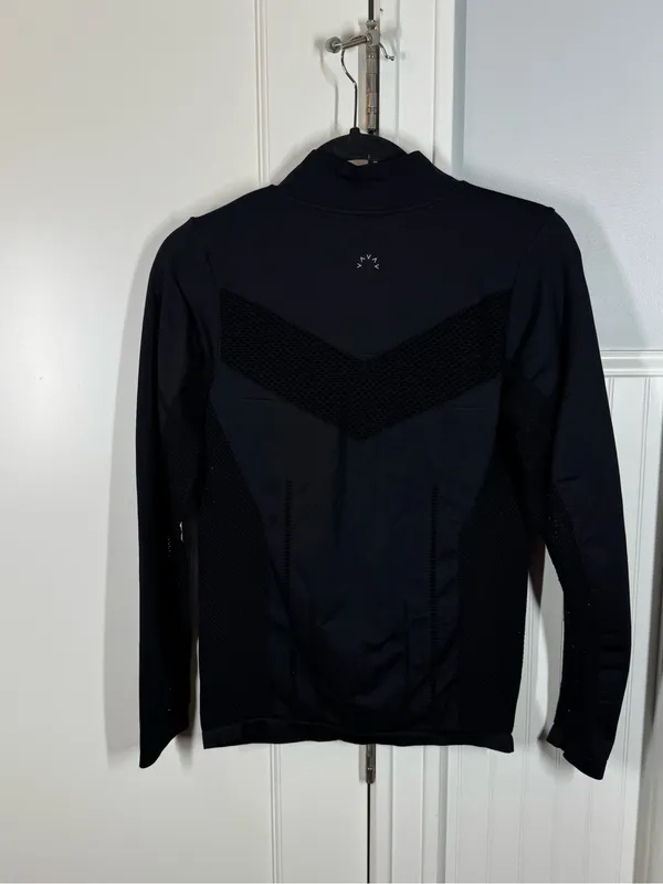 Varley Poinsetta mesh laser cut Black Jacket Size L/XL‎ activewear gym workout - Image 5