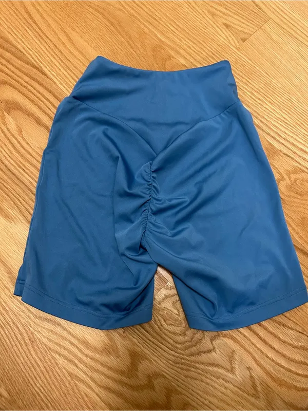 Gymshark Teal-Blue High-Rise Bike Shorts - Image 2