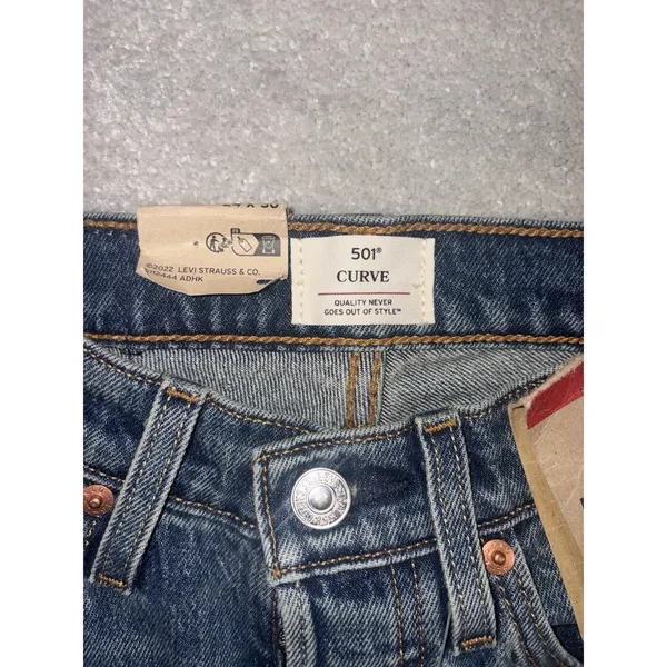levis 501 curve jeans bedazzled designed jeans nwt 24x30 - Image 5