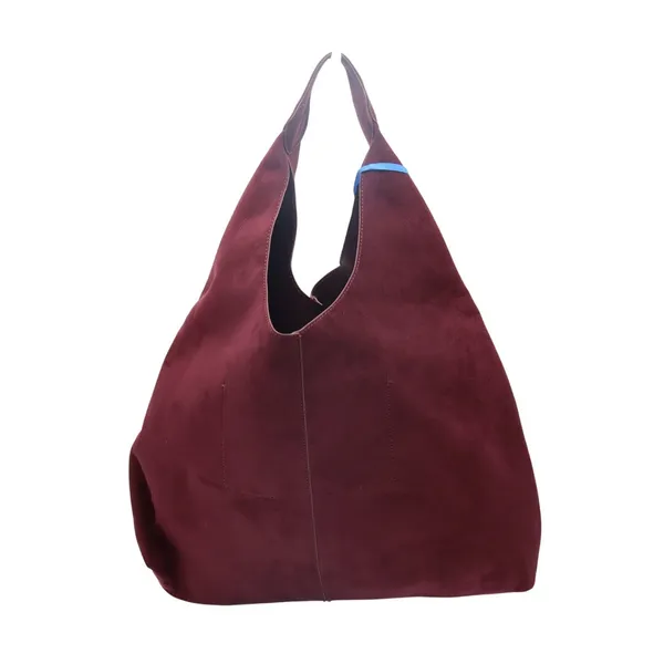 Wrangler Women Handbag Maroon Suede Inner Pocket Shoulder Strap Slouchy Hobo Bag - Image 2