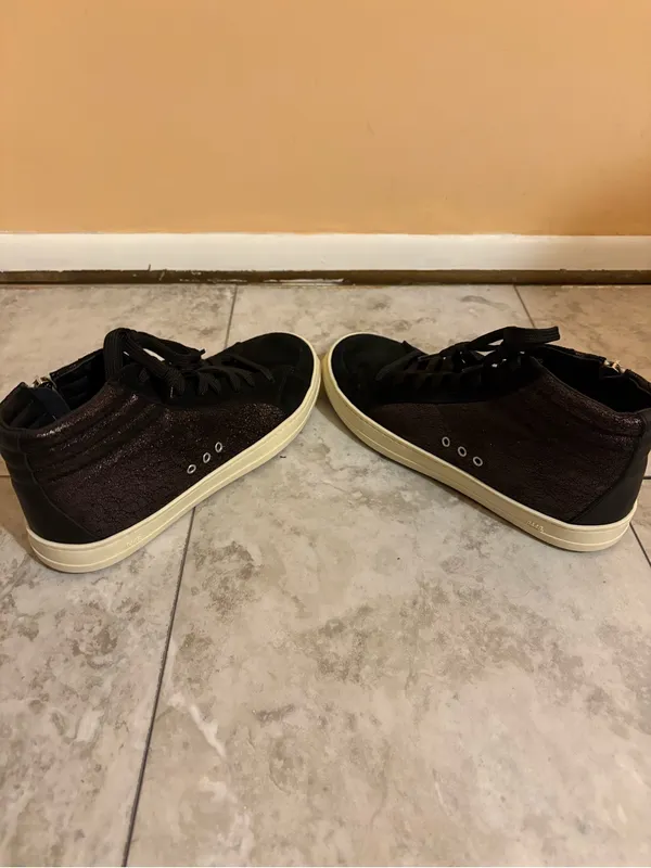 P448 Skate High Top Sneakers in Smog Black - Image 5