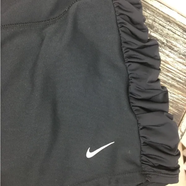 Nike SET Black Side Ruched Dri-Fit Sport Shorts & Racerback Top M L - Image 7