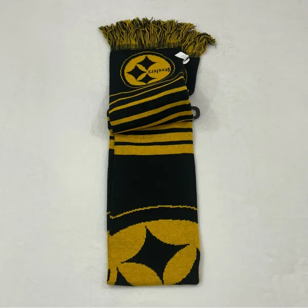 Pittsburgh Steelers NFL Football FOCO Team Logo Acrylic Winter Scarf Scarve 2 - Image 2