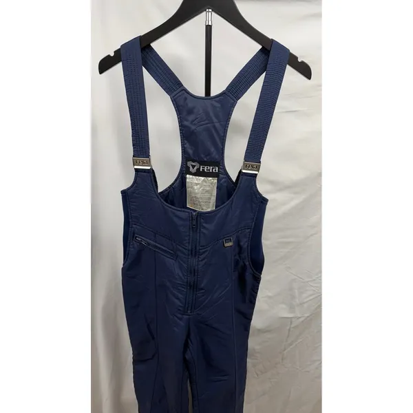 Fera Women's Vintage 80's Retro Navy Insulated‎ Snowsuit Sz 12 - Image 2
