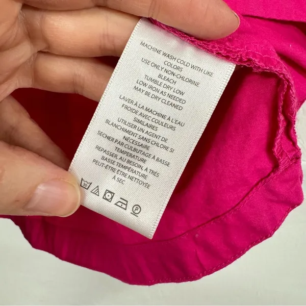 Urban Outfitters Hot Pink Long Sleeve Mini Dress Womens XS Barbie Core Collared - Image 9