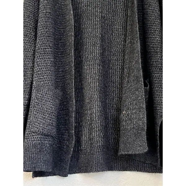 Fat Face Sweater Women's 8 Blue Knitted Cardigan Open Front Long Sleeves Pockets - Image 4