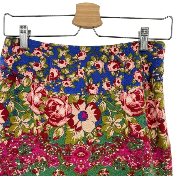 Anthropologie Maeve‎ Sheffield Pencil Skirt Textured Floral Print Size US 2 - Image 4