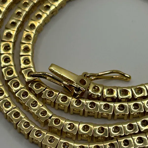 Kay Jewelers Moissanite Iced Out Tennis Chain Gold 3mm 22 Inches Brand New VVS1 Fast Ship - Image 5