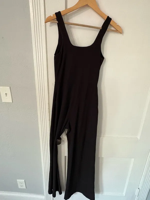 Black Wide Leg Romper - Image 2
