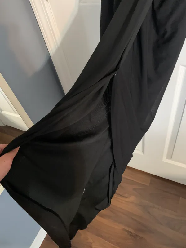 ASOS Rare London Black MIDI Dress With Slit - Image 7