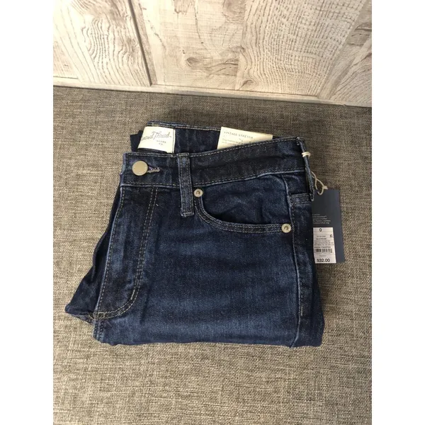 Universal Thread Jeans Women Size 0 25R Dark Blue Denim Ankle Bootcut Frayed Hem - Image 3