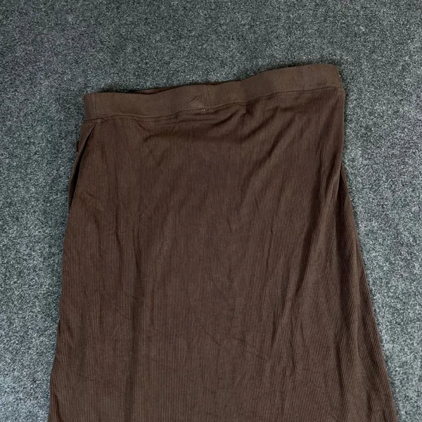 Mable Brown Ribbed Knit Maxi Skirt Side Button Slit Small Whimsigoth Fall - Image 10