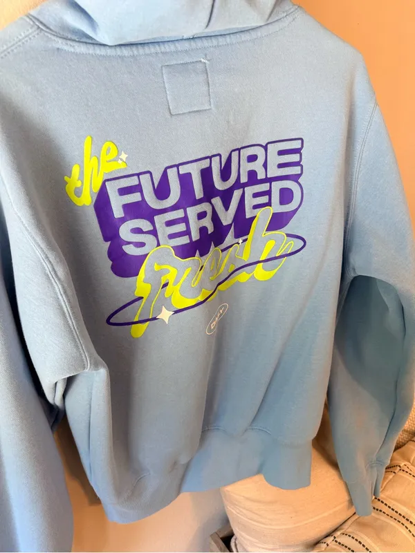 Poppi x Target Light Blue Graphic Hoodie Women’s Small - Image 12