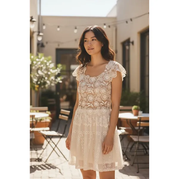 NWT Alberta Ferretti Floral Lace Embroidered Tulle Dress Size 2 - Image 13