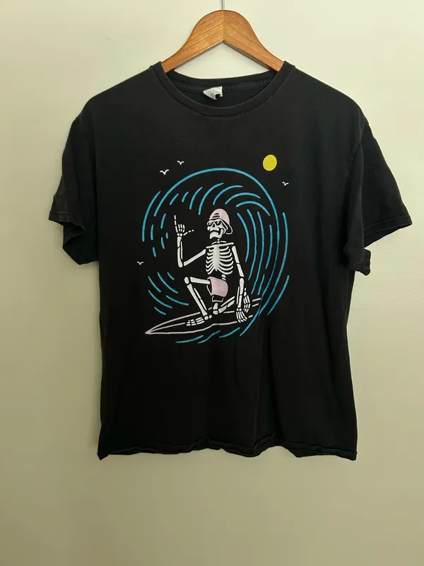 Surfer skeleton tee Black Size L - Image 3