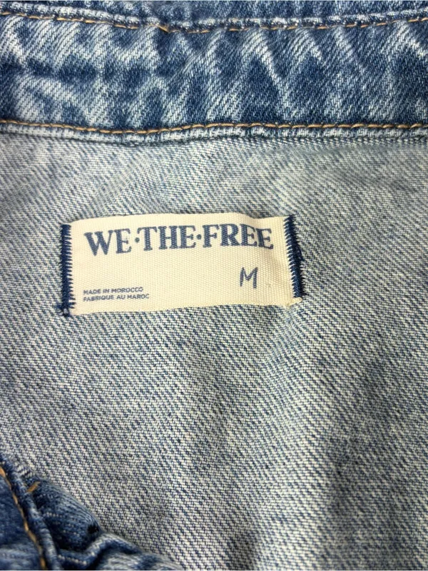 WE THE FREE BY FREE PEOPLE Marci Cotton Denim Romper Women's Size Medium - Image 11