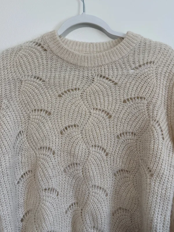 Rolla's Laura Sweater Size Medium / 10 vanilla cream white alpaca knit fall - Image 4