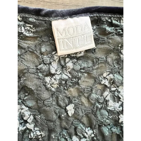 Vintage‎ y2k Moda International Black Lace Whimsy Blouse Top Shirt Whimsygoth - Image 4