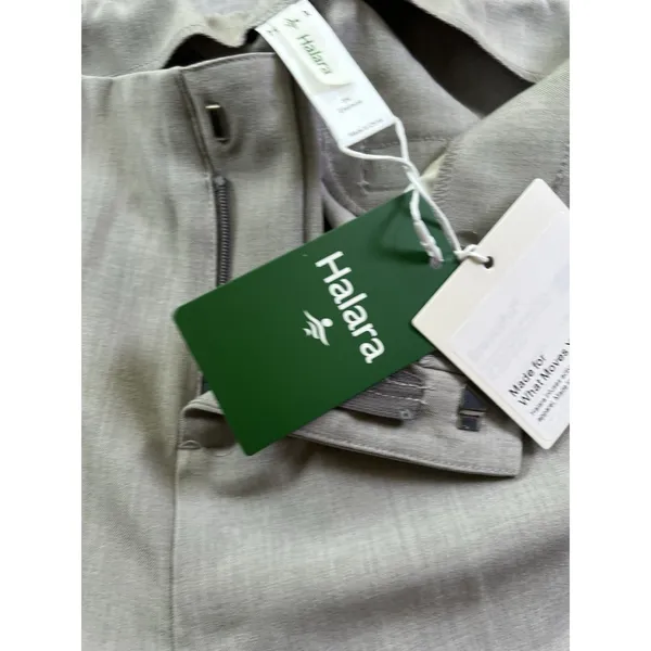 Halara Mid Rise Pocket Casual Tapered Pants Ankle Length‎ Light Gray Small - Image 8
