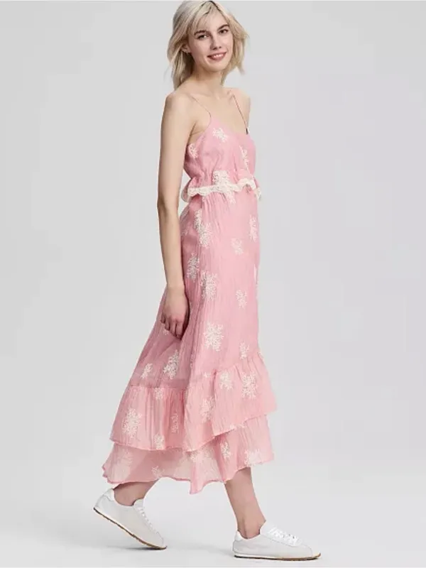 And Now This Pink Embroidered High-Low Maxi Dress Size 2X - Image 4