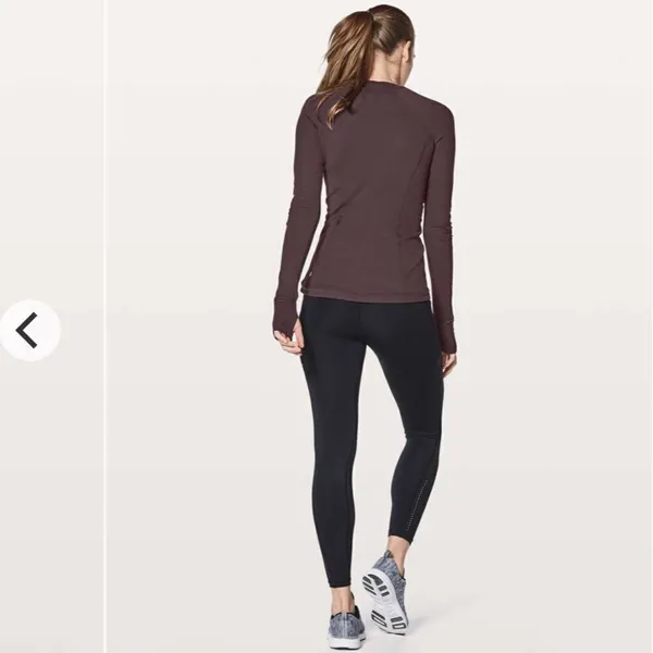 Lululemon Runderful Long Sleeve Black Cherry - Image 3