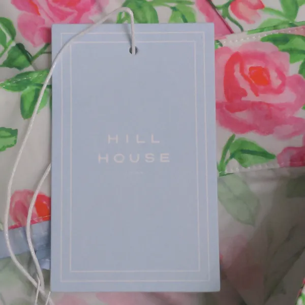 Hill House The Mirabel Skirt Pink Roses Wrap Midi Cotton XS New - Image 9