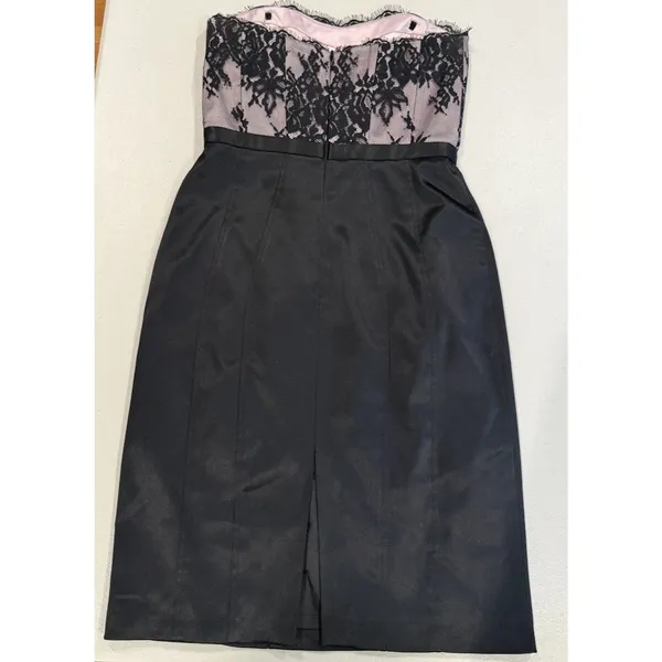 White House Black Market Dress Womens 2 Lace Satin Prom Party Going Out Travel - Image 2
