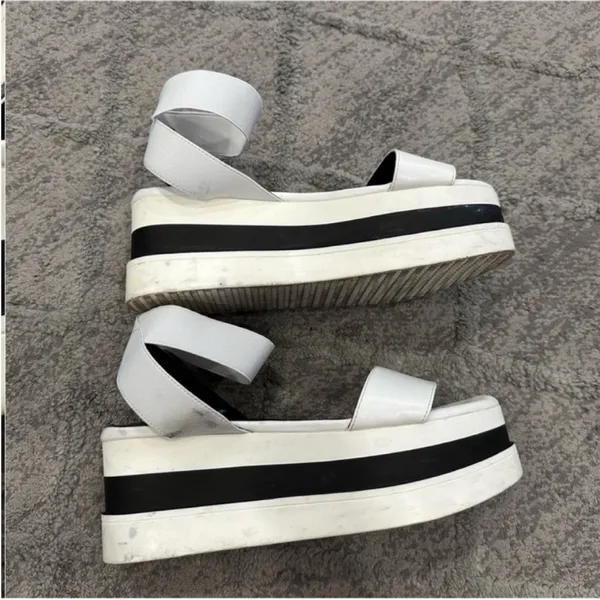 Steve Madden Haze White Platform Sandals 8M - Image 7