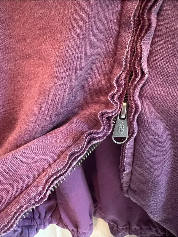 RARE Sample Full-Zip Heavy Hoodie Jacket with Bubble Hem, NWOT - Image 4