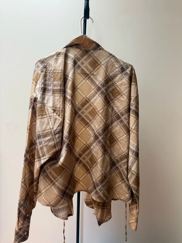 ☀️Ralph Lauren Plaid Button-Up Shirt in Tan and Brown - Image 4