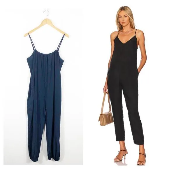 Hatch Blue Oversized Tapered Sleeveless Jumpsuit Small Maternity Lightweight - Image 2