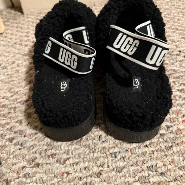 UGG Oh Fluffita Slide Slingback Black- Size 10 - Image 6
