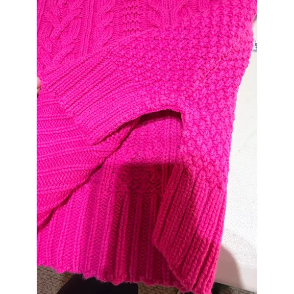 Lauren Ralph Lauren Sweater Womens PL Pink Cable Knit‎ Preppy Academic Oxford - Image 5