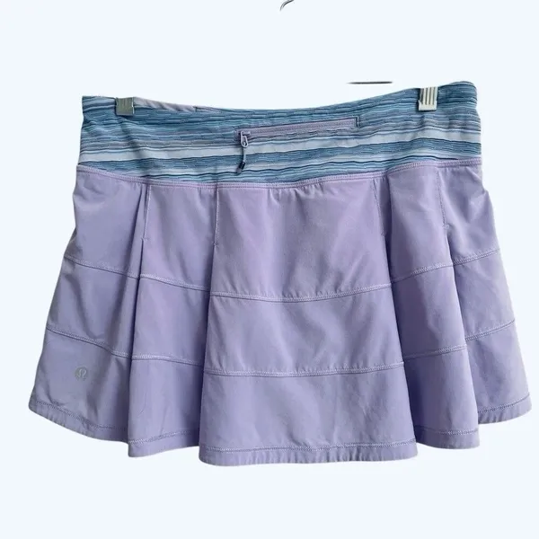 Lululemon Pace Rival Skirt Lilac Wave‎ Twist Size 6 Tall 4-Way Stretch Skort - Image 4