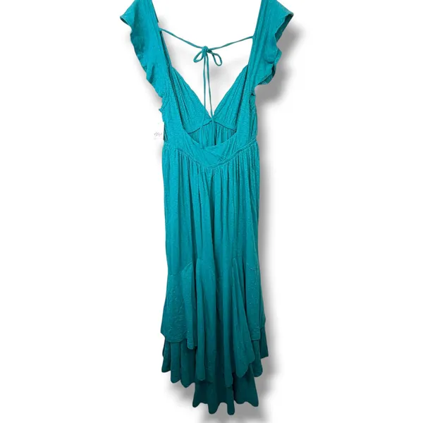 NEW Free People Free-est Tropic Teal Aquamarine String Of Hearts Midi Dress XS - Image 7
