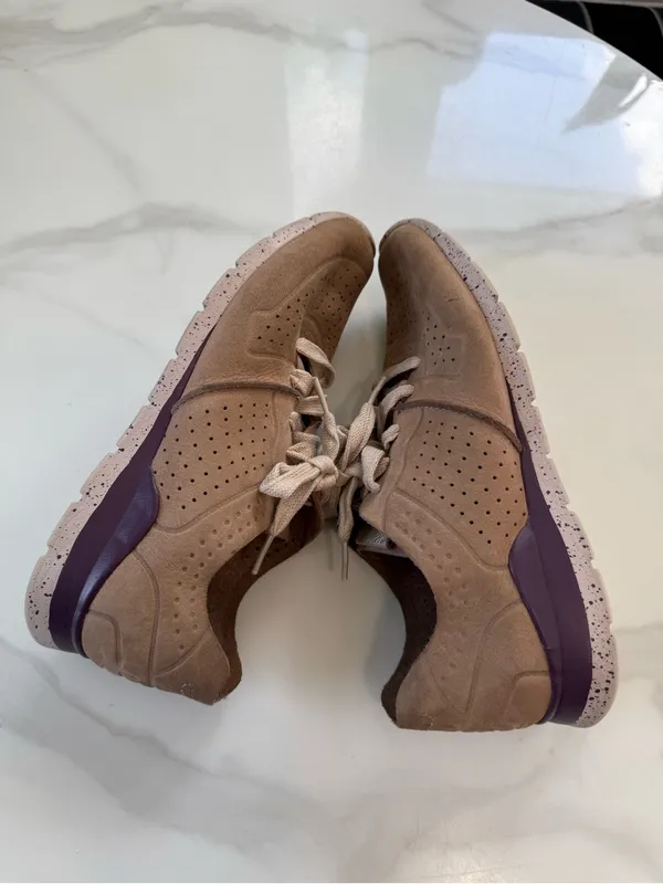 UGG Women's Suede Perforated Lace-Up Sneaker - Taupe - Image 2