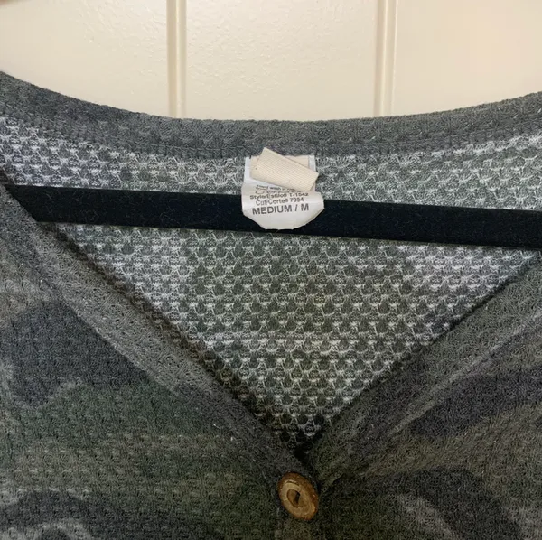 Boutique Waffle Knit Top Green Size M - Image 5