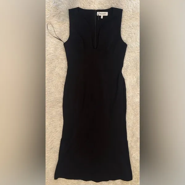 NWOT ELLIATT Eden Sleeveless Midi Dress Black SZ L - Image 4