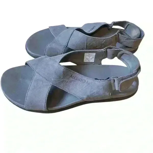 Merrell Around Town Sunvue Leather Strap Sandals in Stone Size 7‎ Comfort Shoes - Image 4