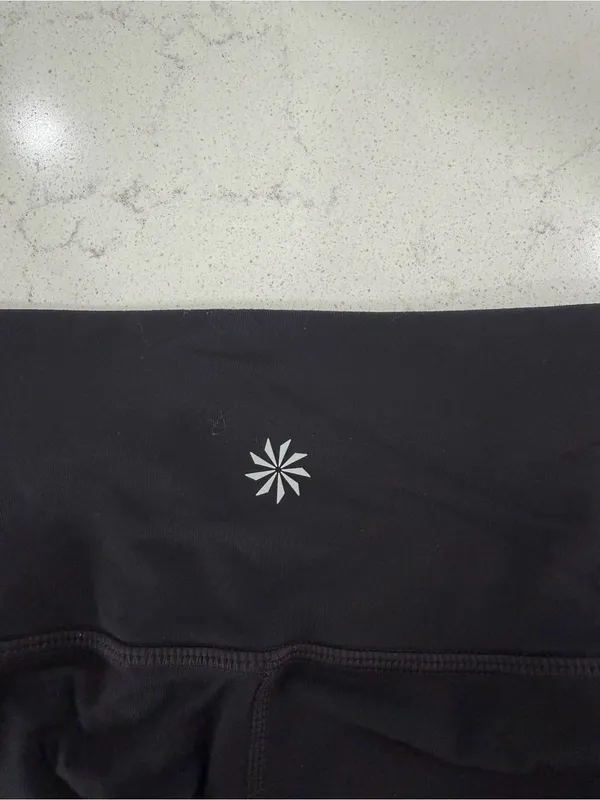 Athleta Black Leggings with Sheer Side Panels - Image 4