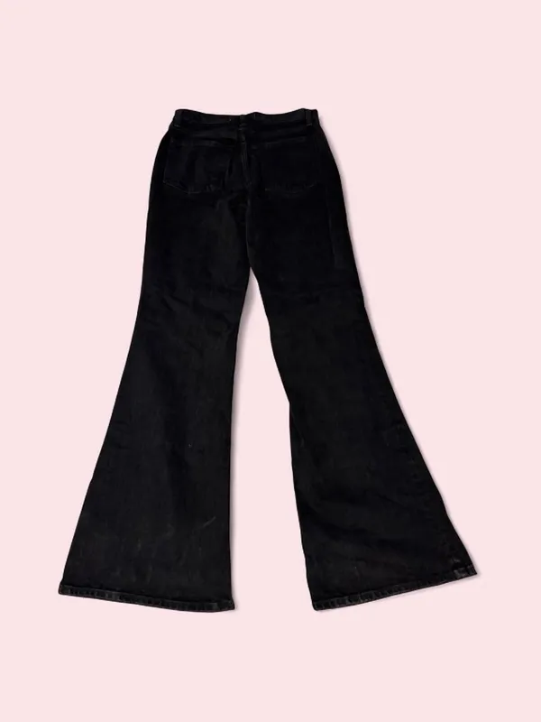 Abercrombie & Fitch Black Flare Wide-Leg Jeans - Image 2
