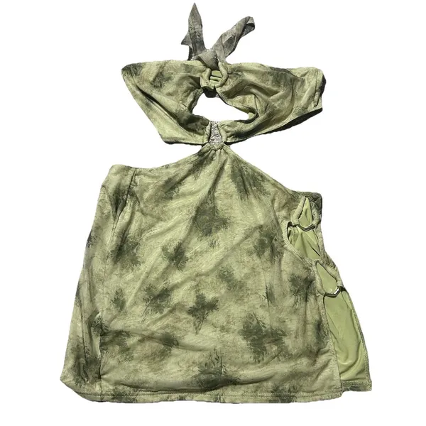 peppermayo koralie cut out mini dress Sz AU 12 US 8 sage / smoke green NEW Club - Image 5